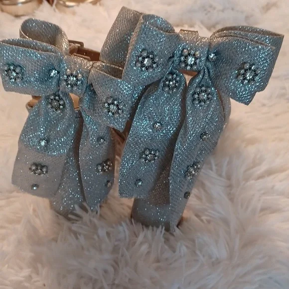 Antonio Melani Nicola bathie x Antonio Melani Lila Bow heels Silver 8M New - Picture 11 of 16